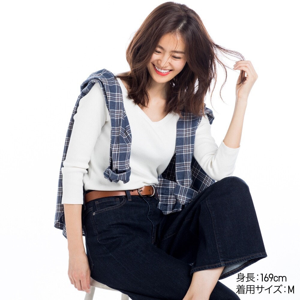 リブバレエネックT（7分袖）