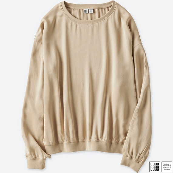 サテンTブラウス（長袖）＋E