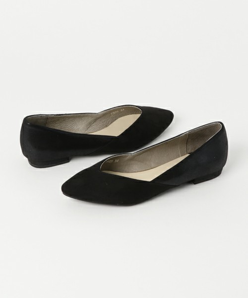 秋冬新作★バイカラーフラットパンプス★7305