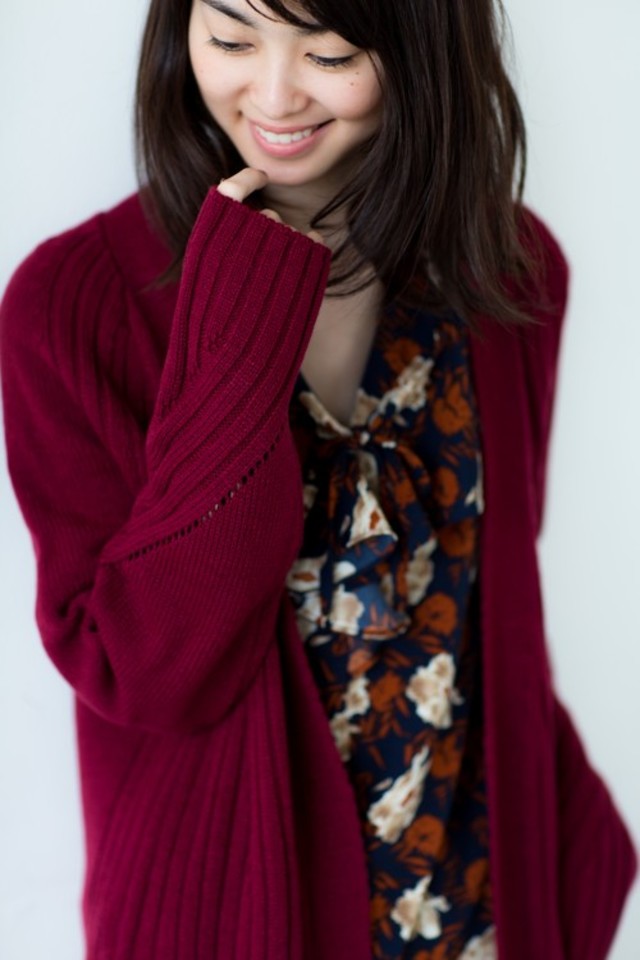 リブロングカーディガン