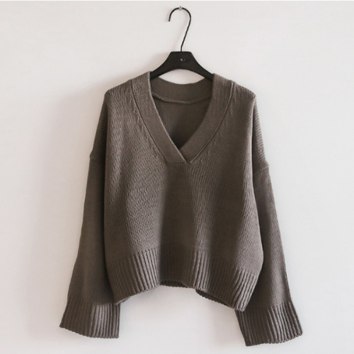 NANING9 ワイドスリーブVネックセーター
