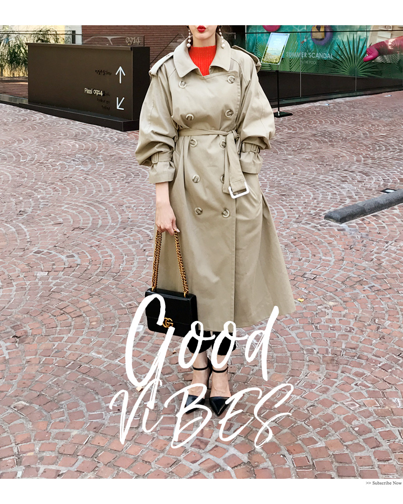 ベルトSETオーバーサイズダブルボタントレンチコート