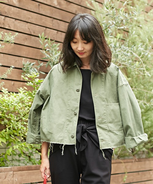 ミリタリーワイドブルゾン