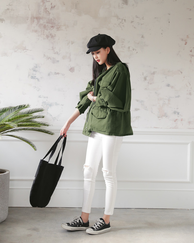 スリーブタイポケットミリタリージャケット