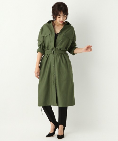 Cミリタリーシャツワンピース