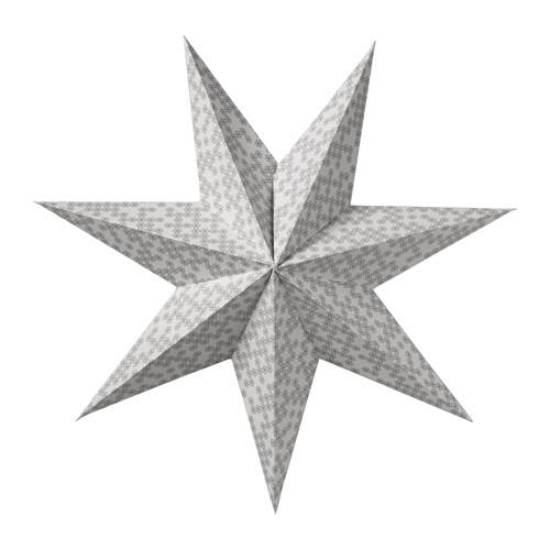 STRÅLA ランプシェード, グレー 雪の結晶, ホワイト