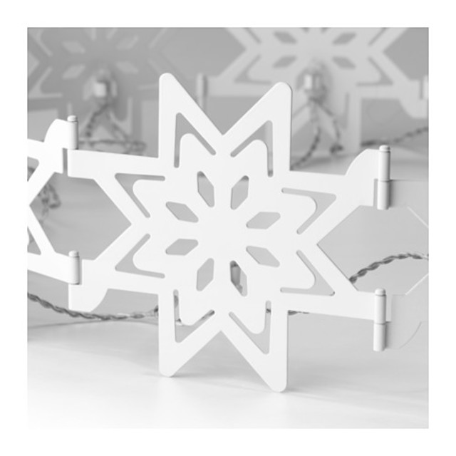 STRÅLA LEDテーブルデコレーション, 雪の結晶, 折りたたみ式