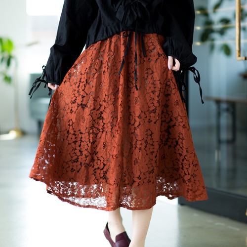 レースフレアスカート