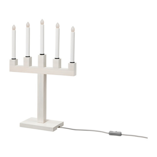 STRÅLA LEDキャンデラブラ 5アーム, ホワイト