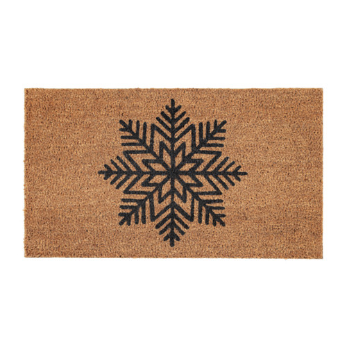 VINTER 2017 ドアマット, 雪の結晶 ナチュラル, グレー