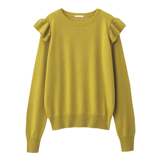 ショルダーフリルセーター（長袖）