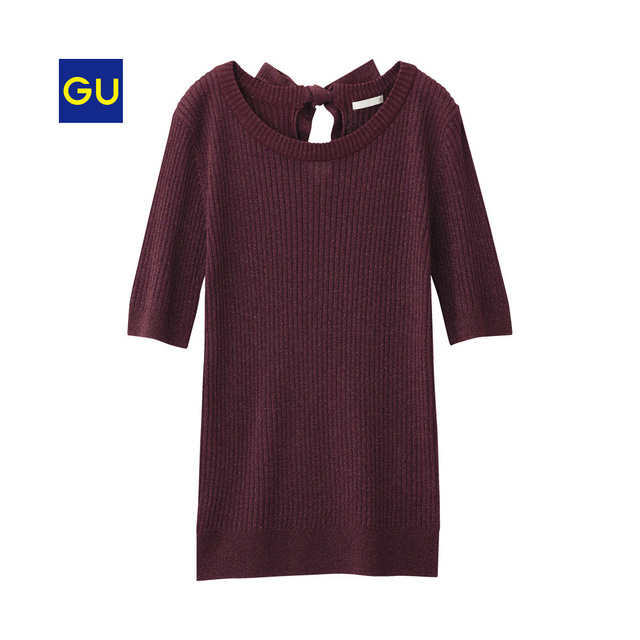 バックリボンラメセーター（５分袖）ＧＷ