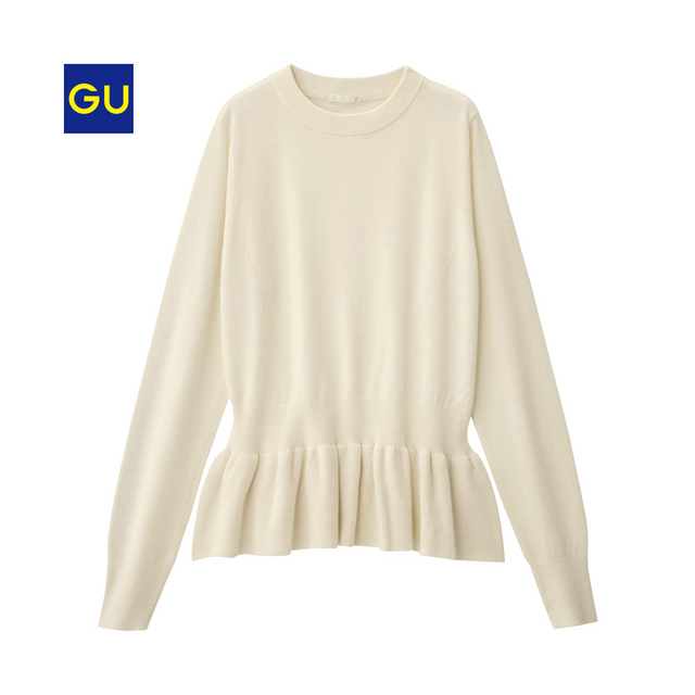 ペプラムセーター（長袖）