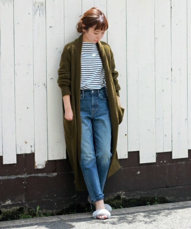 ヤク混ロングカーディガン