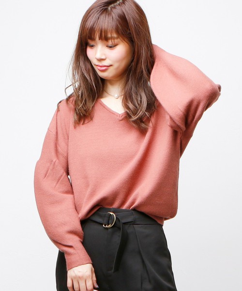 ふわもちバルーン2WAYニット