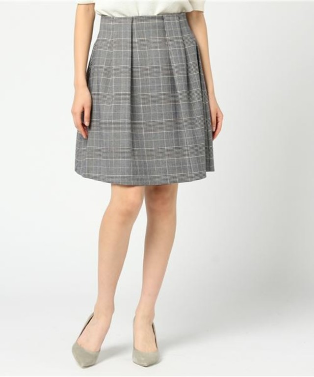 ハイウエストグレンチェック柄スカート