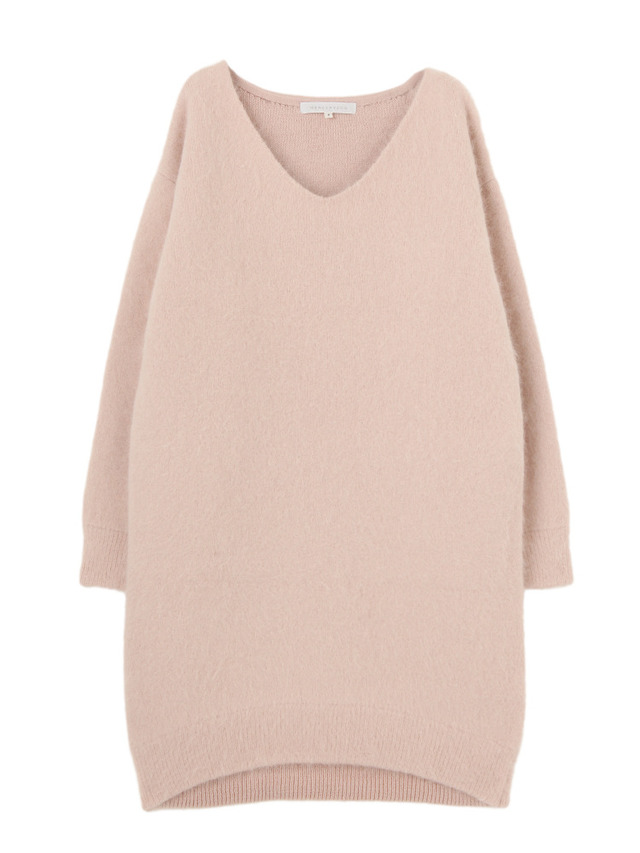 アンゴラダブルフェイスVネックワンピース