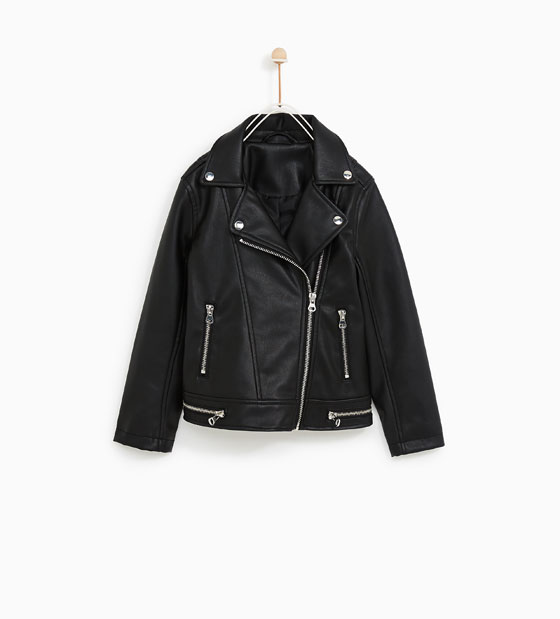 フェイクレザーライダースブルゾン