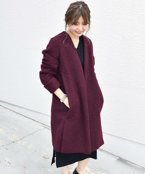 Khaju:Vネックスリットコート