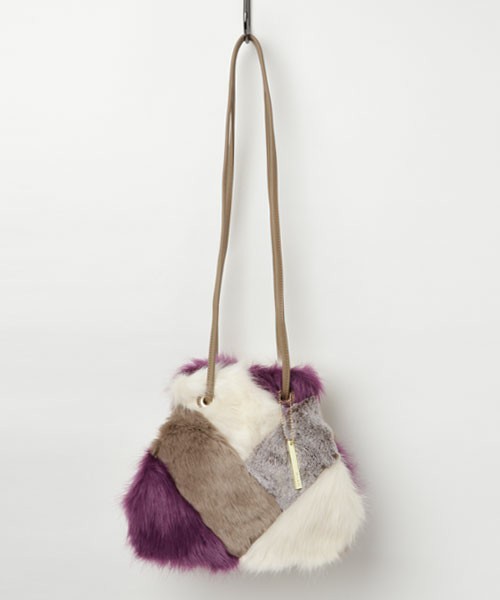 パッチワークファーミニトートバッグ