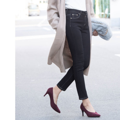 アンクル丈スキニーデニムパンツ