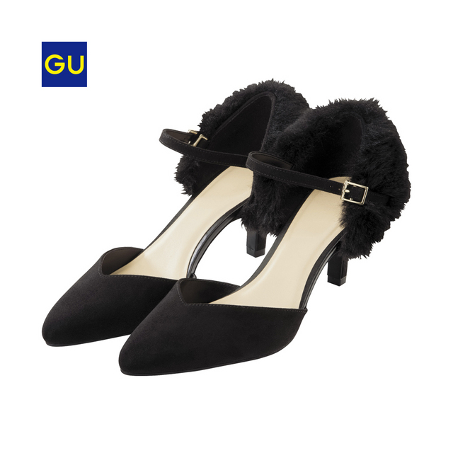 フェイクファーセパレートパンプス