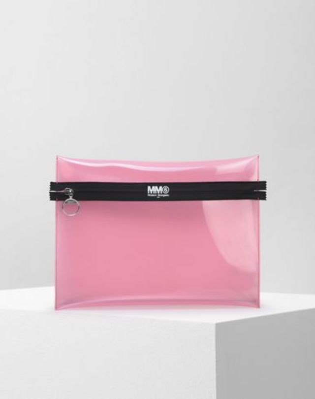 PVC ポーチ コントラストファスナー付き