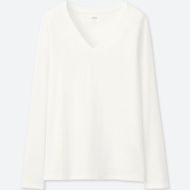 スーピマコットンモダールVネックT（長袖）