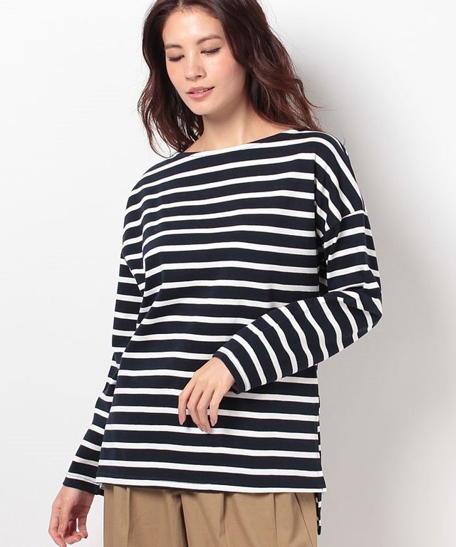 スリット入りボーダーロング