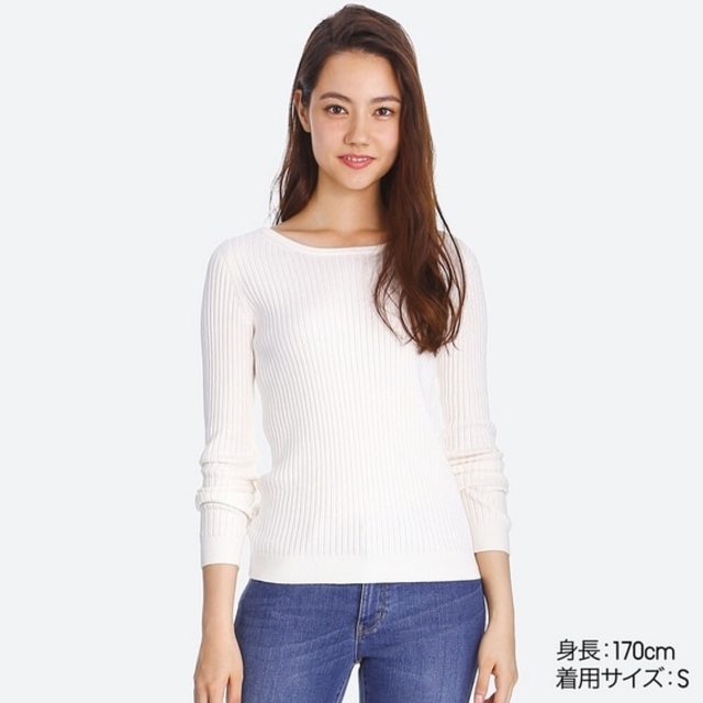 コットンカシミヤリブセーター(長袖)