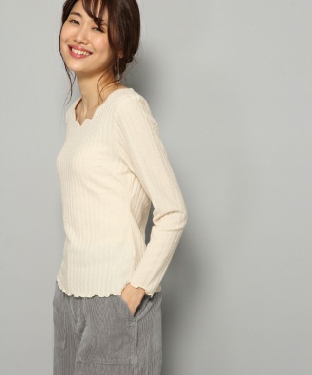 キモウリブスカラップネック長袖