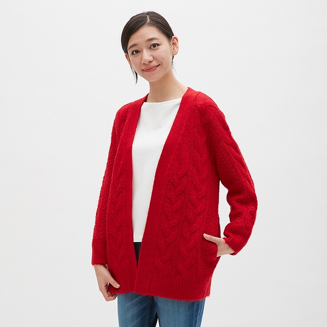 ケーブルオーバーサイズカーディガン