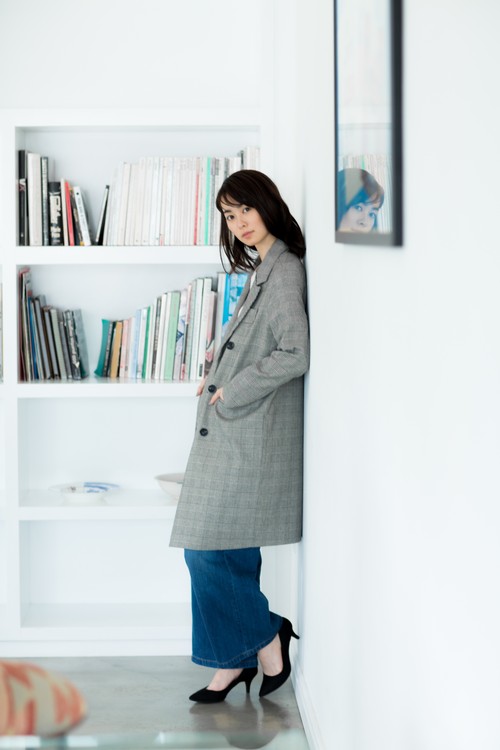 グレンチェックコート