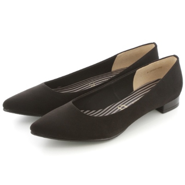 【晴雨兼用】ポインテッドトゥフラットシューズ