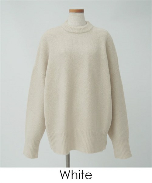 ユニセックスバルーンスリーブデザインオーバーサイズボリュームニット