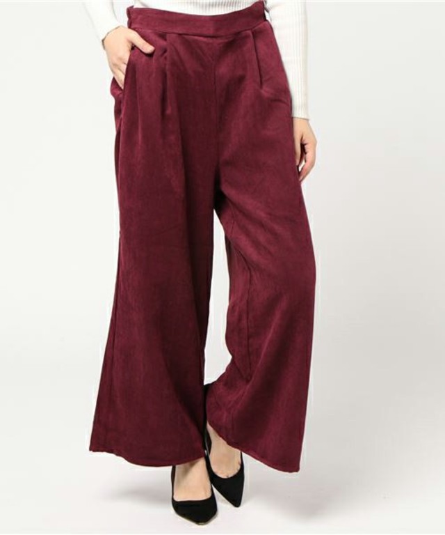 コーデュロイワイドパンツ