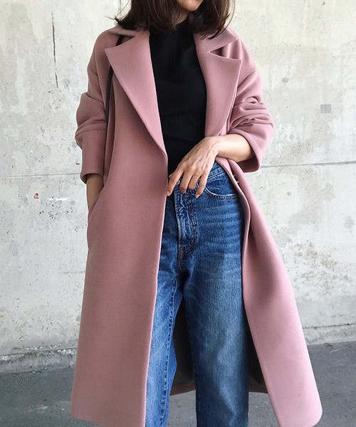 ソフトダブルクロス オーバーサイズチェスターコート