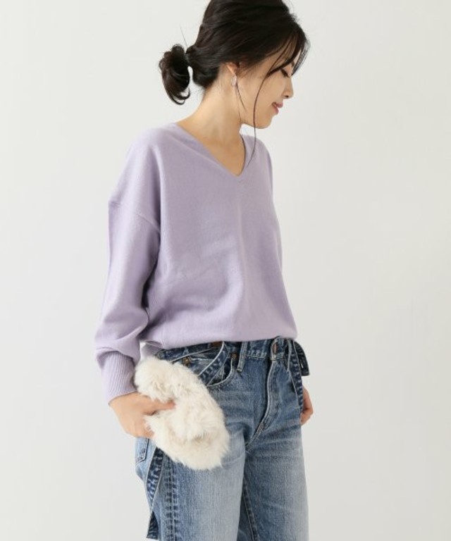 pure cashmere V プルオーバー