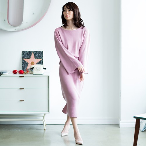 ピンクニットセットアップ