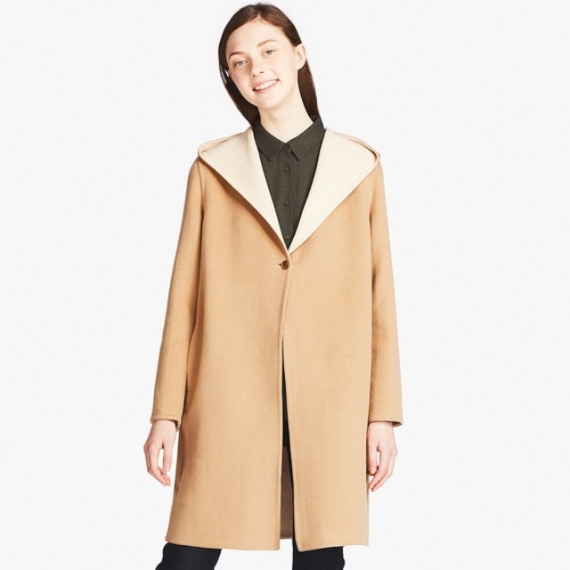 ダブルフェイスフーデットコート