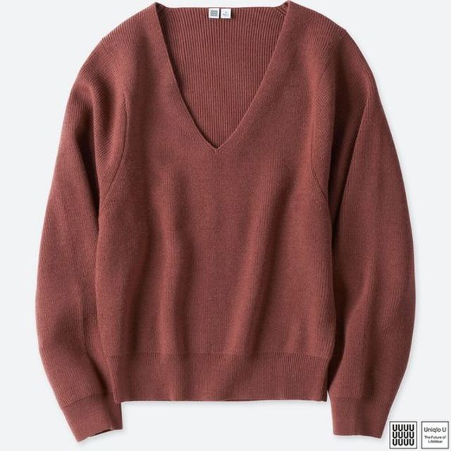 メリノブレンドＶネックセーター（長袖）