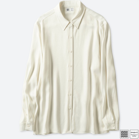 サテンブラウス（長袖）