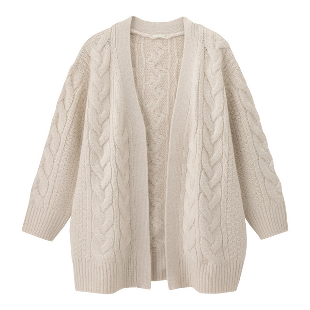 ケーブルオーバーサイズカーディガン