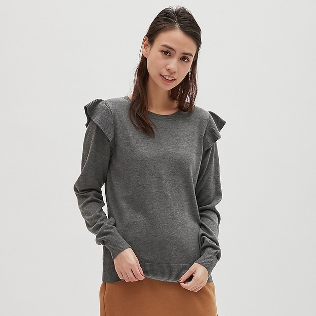 ショルダーフリルセーター（長袖）