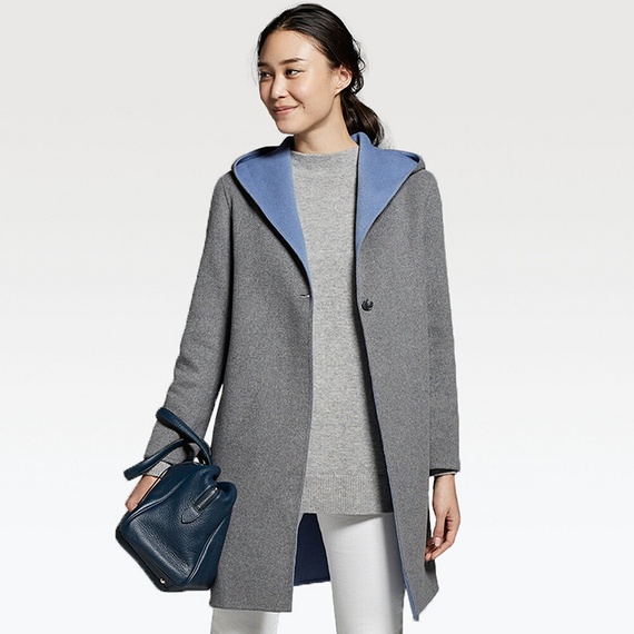 ダブルフェイスフーデットコート