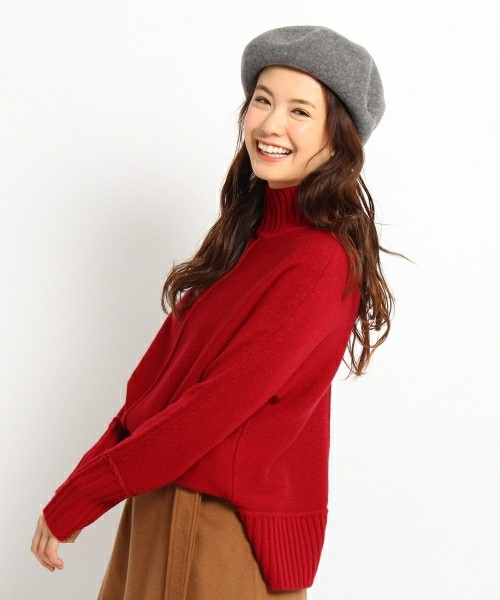 ハイネックバルキーニット