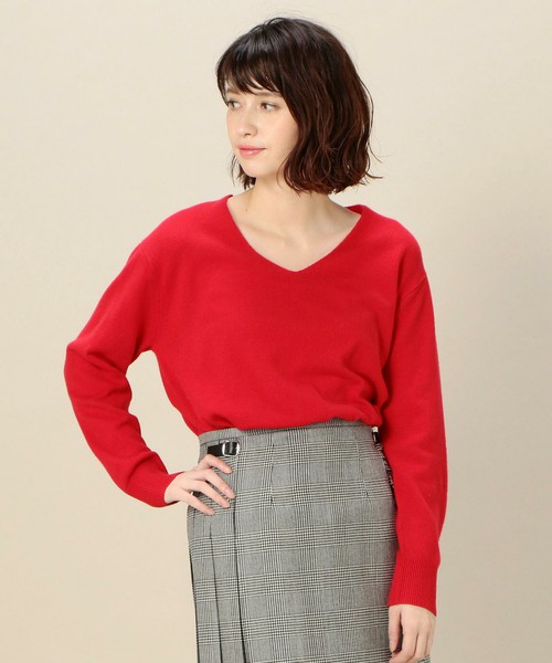 BY カシミヤVネックニット