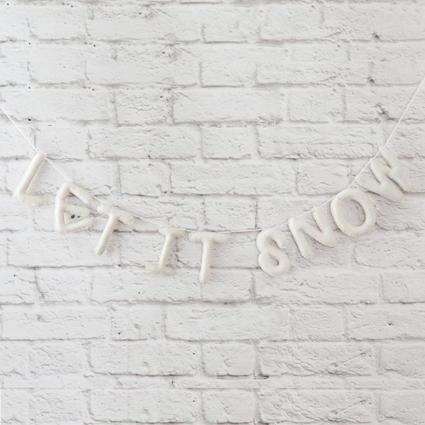 フェルトガーランド LET IT SNOW