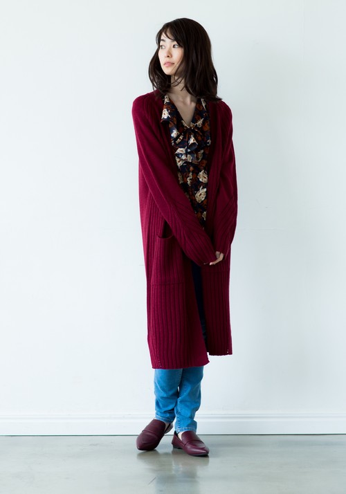 花柄フリルブラウス