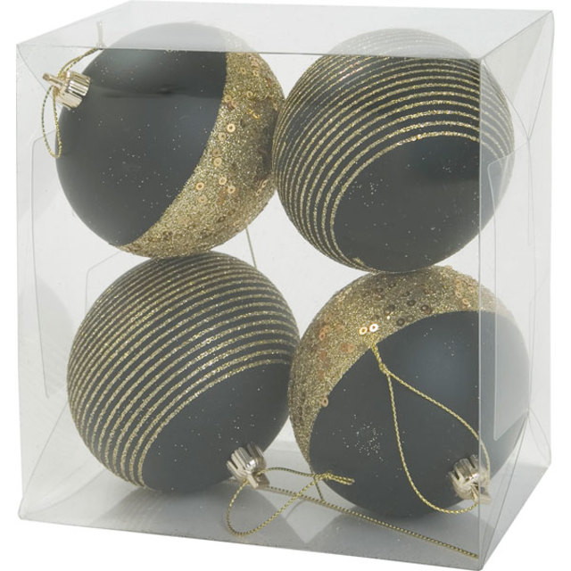 ボール4個セット(ゴールドブラック)